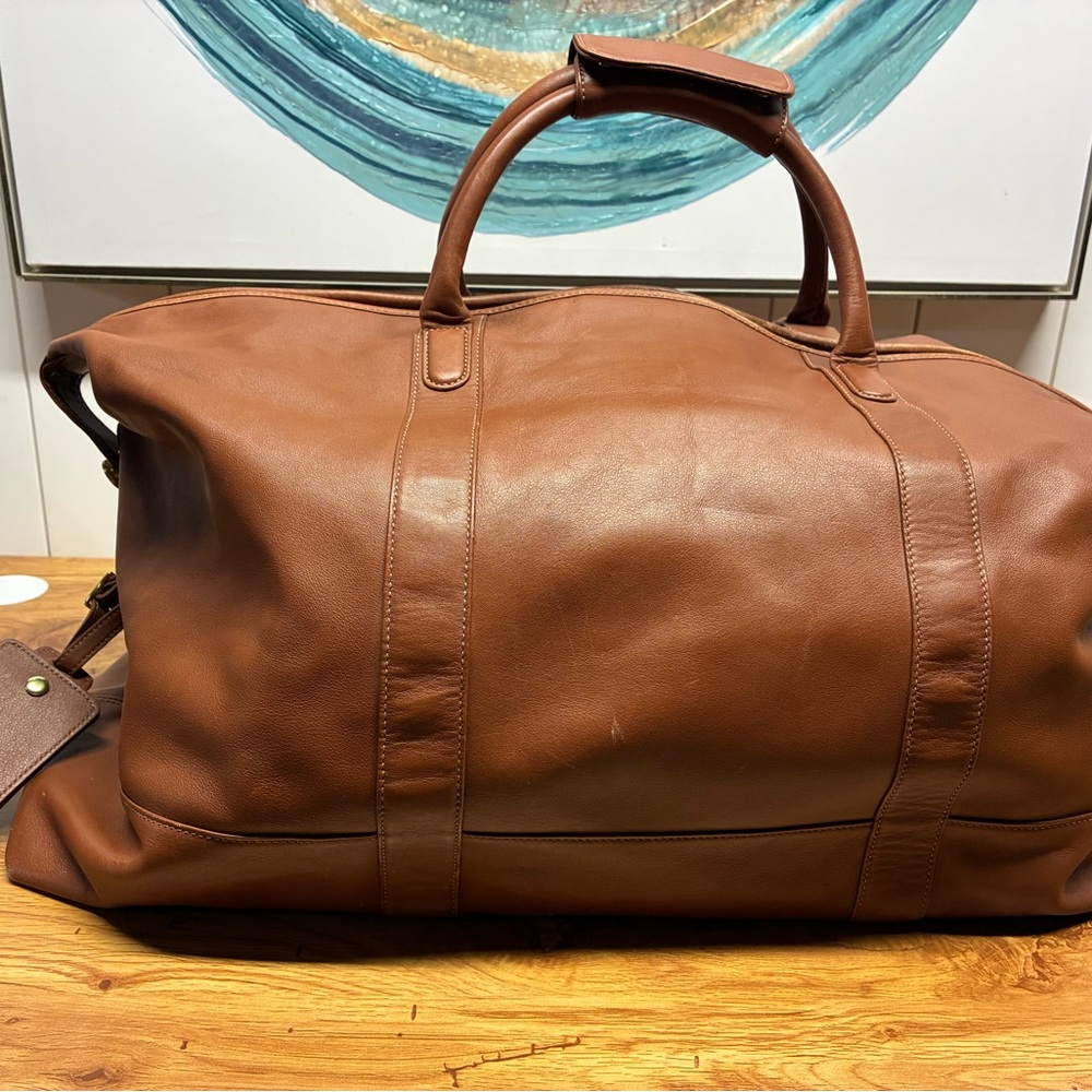 Coach Brown Leather Duffel Bag